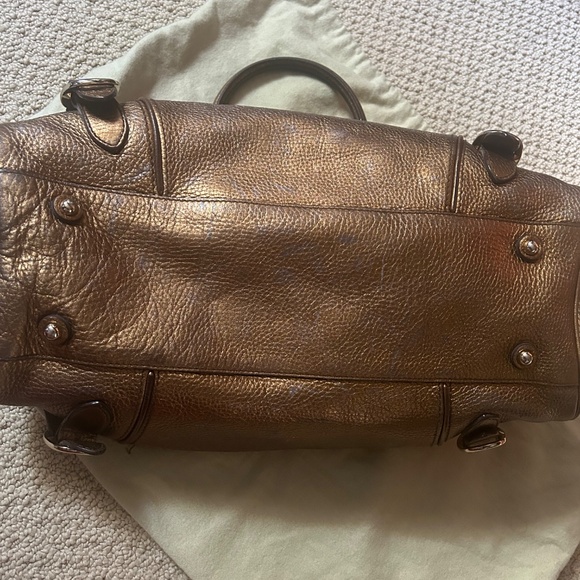 Authentic Burberry Gold Leather Satchel - Picture 8 of 10